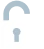 Unlocked padlock graphic